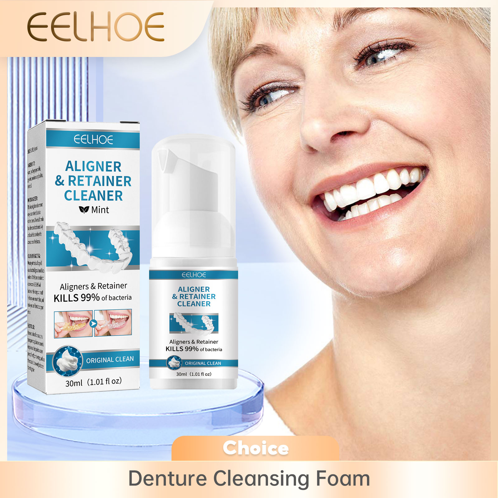 Teeth Whitening Foam - Hizalayıcı Protez Temizleyici Köpük Derin Temizlik