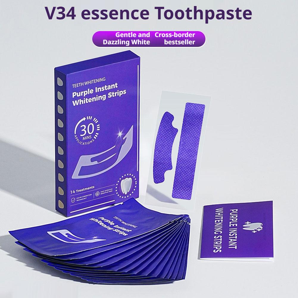 Teeth Whitening At Home Kit - 14/28/42 adet V34 mor diş beyazlatma