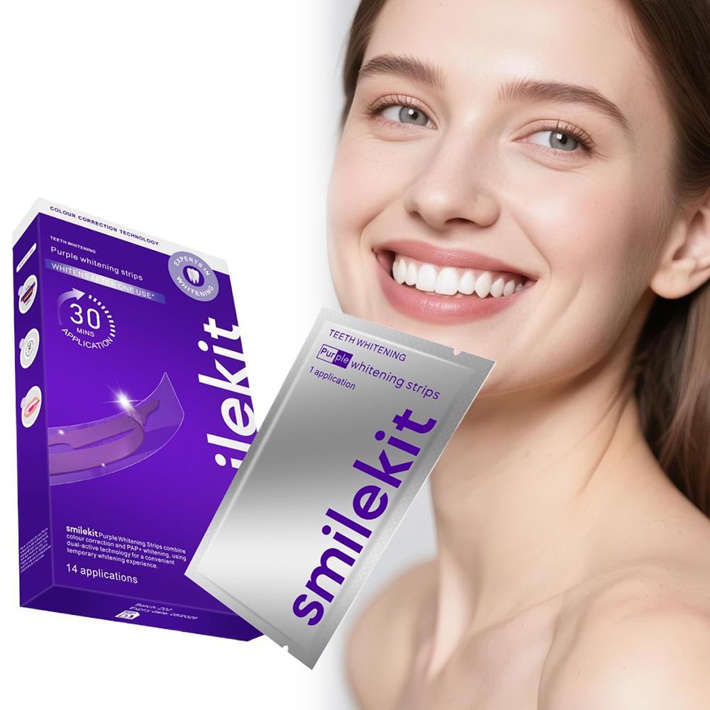 Teeth Whitening Strips Crest - 42 Çift Mor Diş Beyazlatma Şeritleri